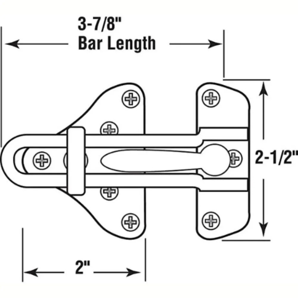Defender Security U 11316 Swing Bar Door Guard With High Security Auxili… - Picture 2 of 5